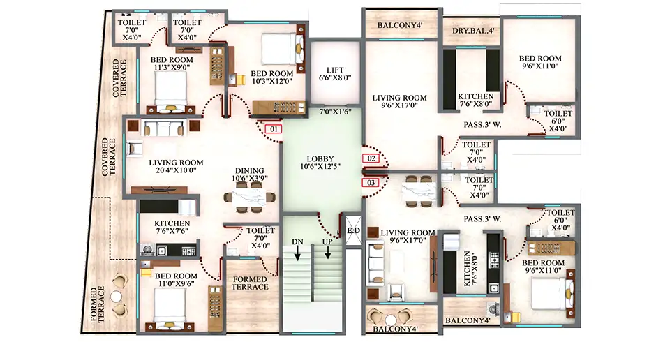 Shreeji Kalyan 3 BHK Floor Plan Shreeji Kalyan 3 BHK Floor Plan